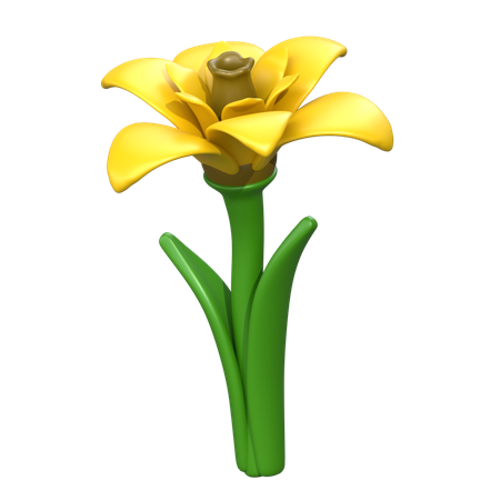 Daffodil Flower  3D Icon