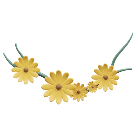 Daffodil Flower Decoration  3D Icon