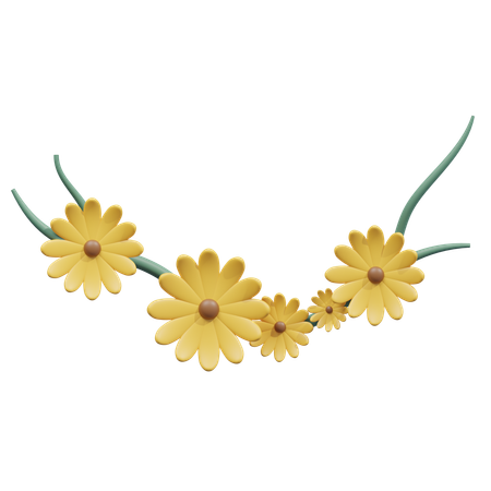 Daffodil Flower Decoration  3D Icon