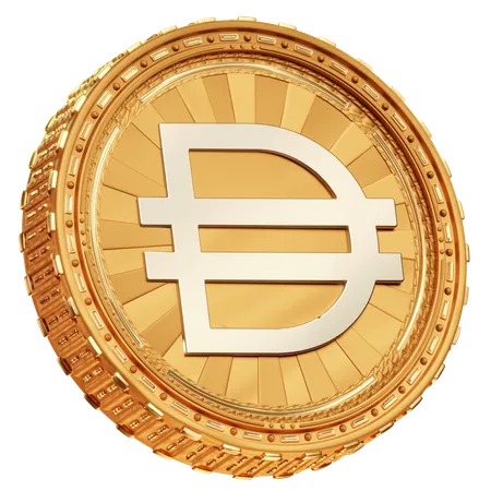 Dai 3 D Coin 3 D Crypto Coin 3D Icon
