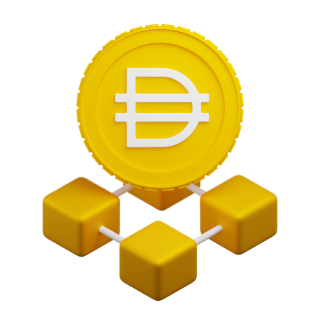 Dai blockchain  3D Icon