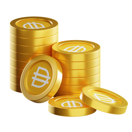 Dai Coin Stacks  3D Icon