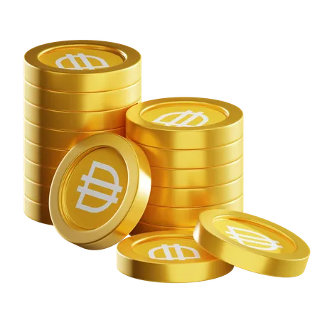 Dai Coin Stacks  3D Icon
