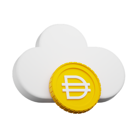 Dai Crypto Cloud  3D Icon