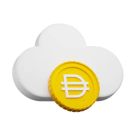 Dai Crypto Cloud  3D Icon