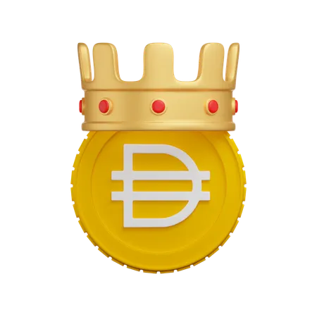 Dai Crypto Crown  3D Icon
