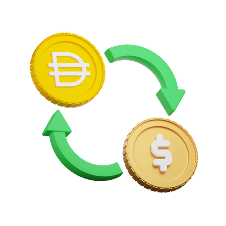 Dai Crypto Exchange  3D Icon