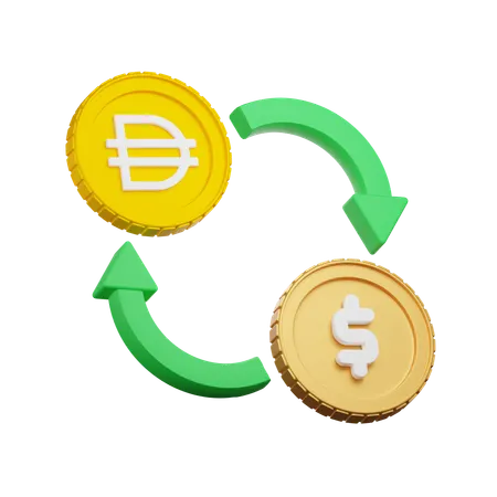 Dai Crypto Exchange  3D Icon