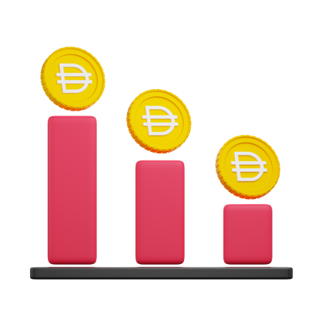 Dai Crypto Graph  3D Icon
