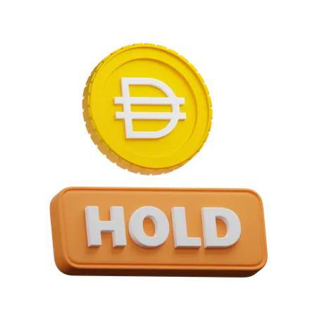 Dai Crypto Hold  3D Icon
