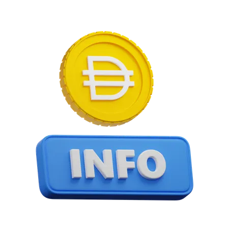 Dai Crypto Info  3D Icon