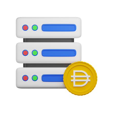 Dai Crypto Server  3D Icon
