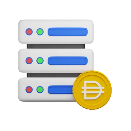 Dai Crypto Server  3D Icon