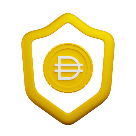 Dai Crypto Shield  3D Icon