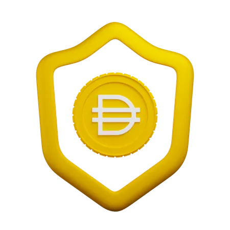 Dai Crypto Shield  3D Icon