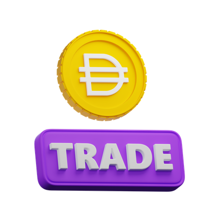 Dai Crypto Trade  3D Icon