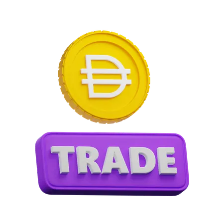 Dai Crypto Trade  3D Icon