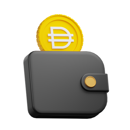 Dai Crypto Wallet  3D Icon