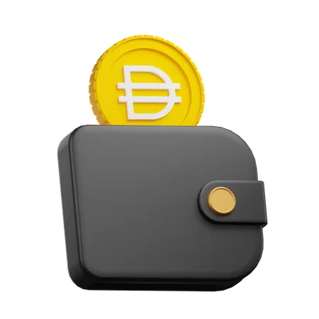 Dai Crypto Wallet  3D Icon
