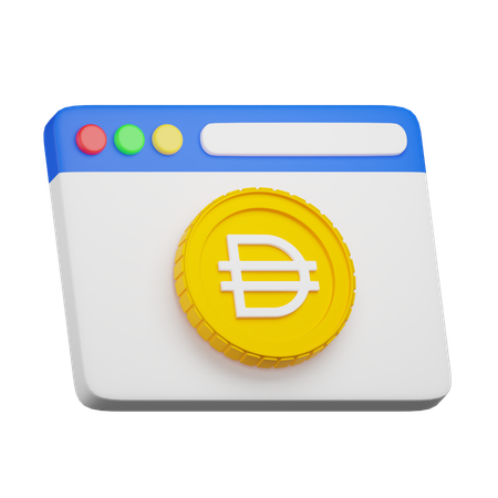 Dai Crypto Website  3D Icon