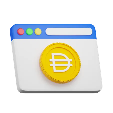 Dai Crypto Website  3D Icon
