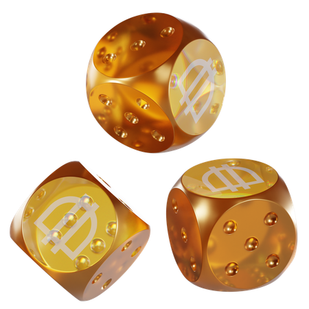 Dai Glass Dice Crypto  3D Icon