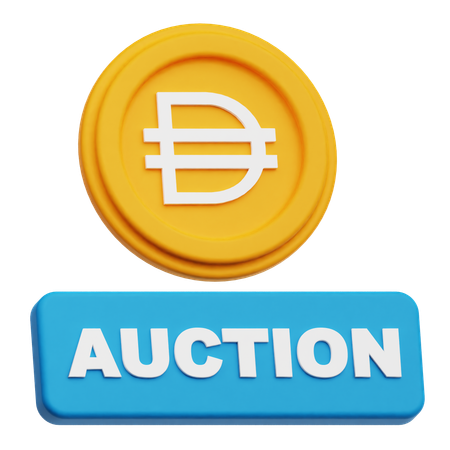 Dai Token Auction  3D Icon