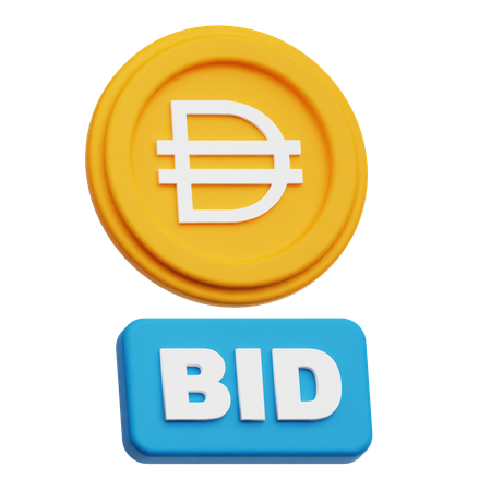 Dai Token Bid  3D Icon