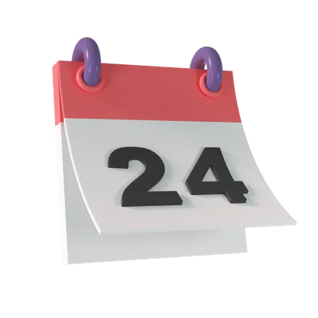 Daily Calendar Icon 3D Illustration
