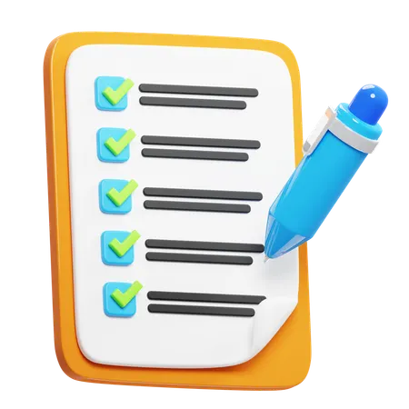 Daily Checklist  3D Icon
