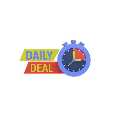 Daily Deal Promotion  3D Illustration