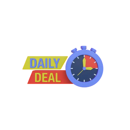 Daily Deal Promotion  3D Illustration