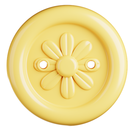 Daisy Center Button  3D Icon