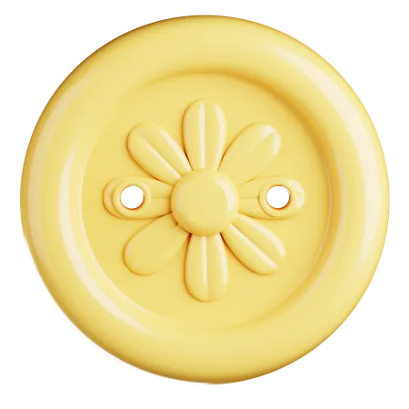 Daisy Center Button  3D Icon