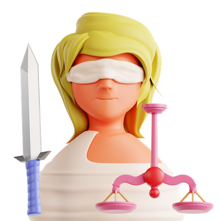 Señora justicia  3D Icon