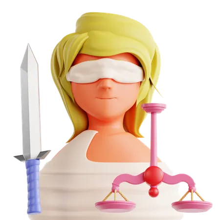 Señora justicia  3D Icon