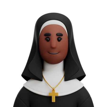 Señora monja  3D Icon