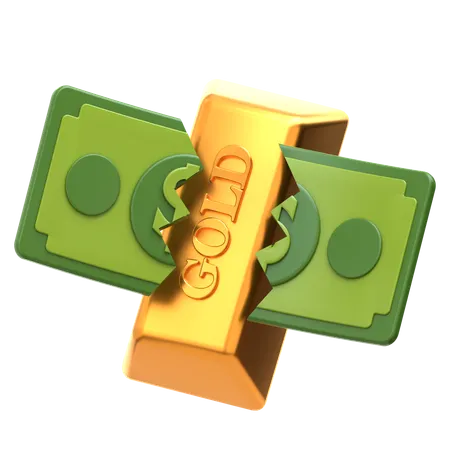 Damage Money and Gold  3D Icon