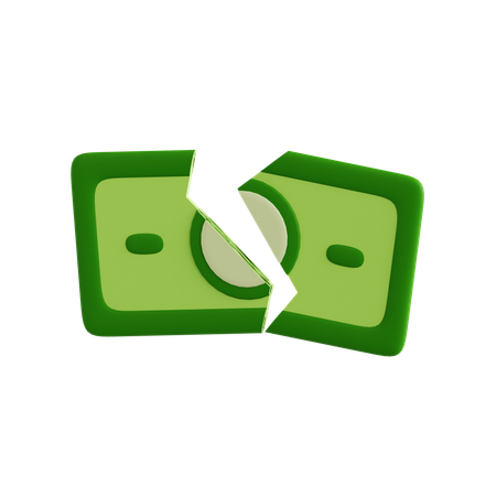 Damaged Money  3D Icon