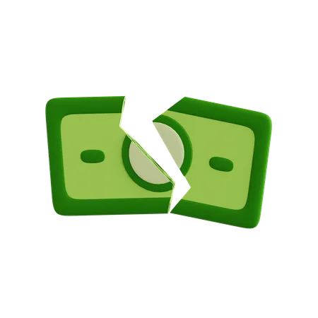 Damaged Money  3D Icon