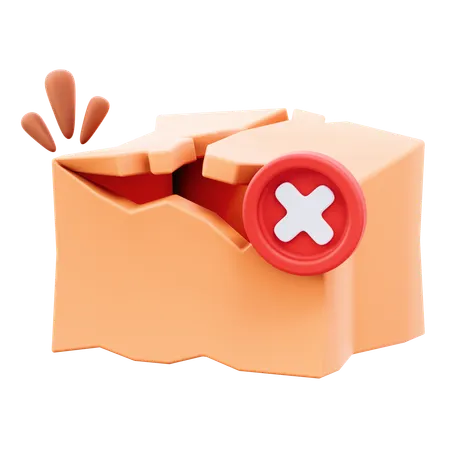 Damaged Product  3D Icon