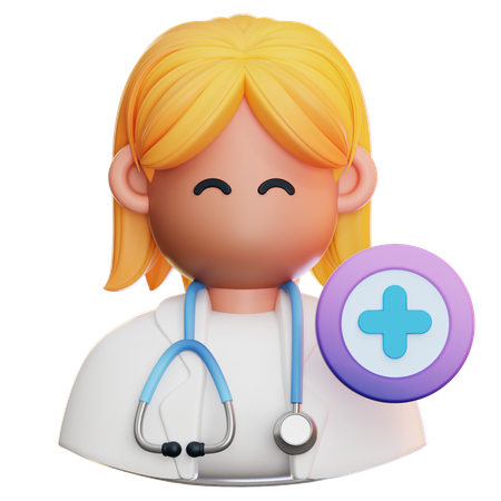 Dame Docteur  3D Icon