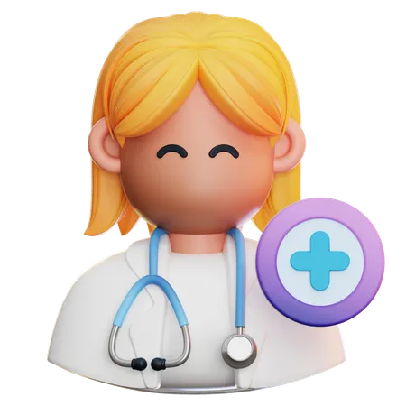 Dame Docteur  3D Icon