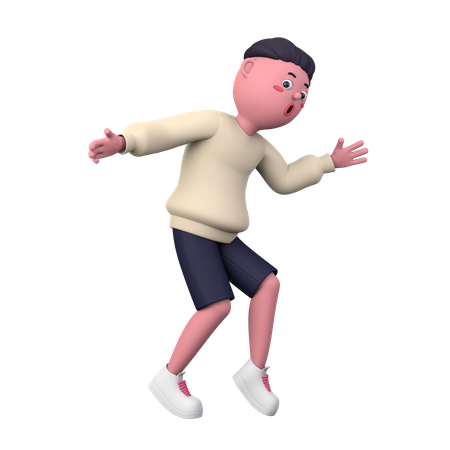 Premium Dancing boy 3D Illustration download in PNG, OBJ or Blend format