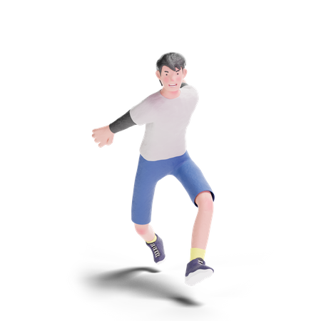 Dancing Boy  3D Illustration