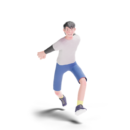 Dancing Boy 3D Illustration
