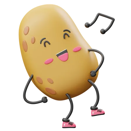 Dancing Potato  3D Icon