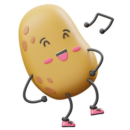 Dancing Potato  3D Icon