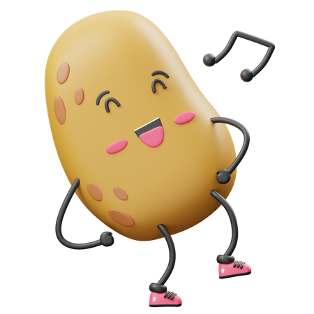 Dancing Potato 3D Icon