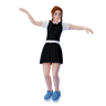 3d dancing girl emoji